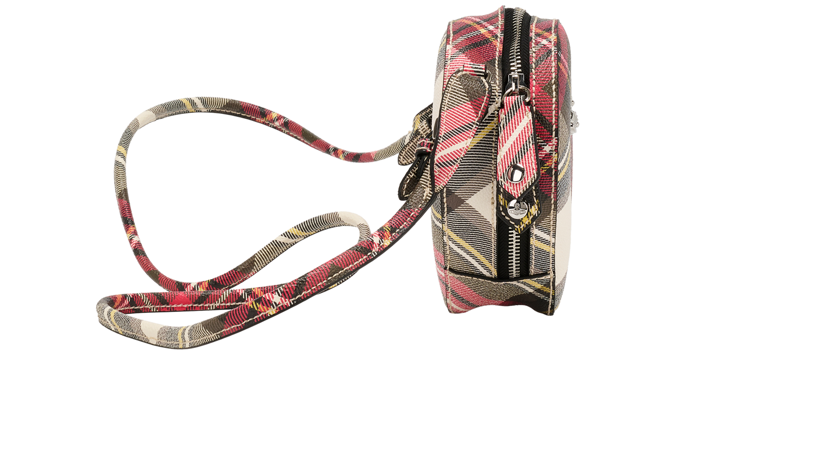 Derby Heart, &pound;250, Handbags, Cream/Red, Canvas, Side view